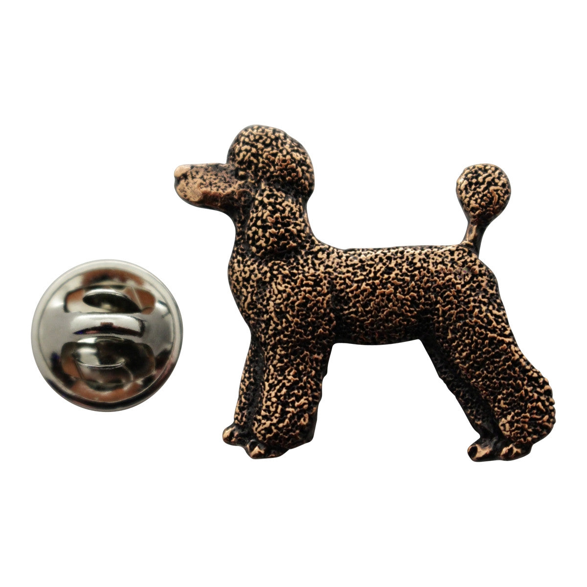 Poodle Puppy Pin ~ Antiqued Copper ~ Lapel Pin ~ Sarah's Treats & Treasures